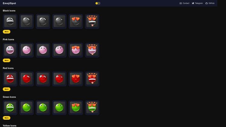 EmojiSpot Get Emoji Pngs in different colors